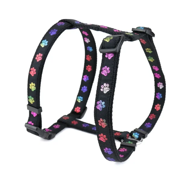 paw pattern h dog harness